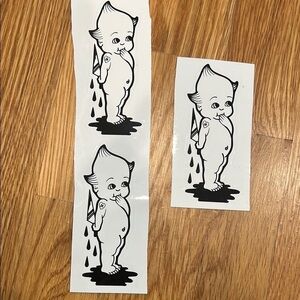 Dolls Kill Bubdle of 3 kewpie baby Elliot  Sticker Set - Black and White rare